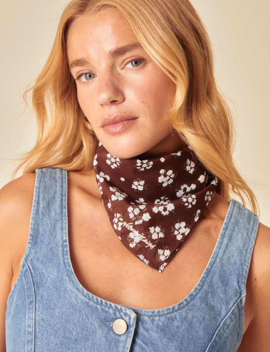 Secondary image of Brown Ditsy Floral Scarf